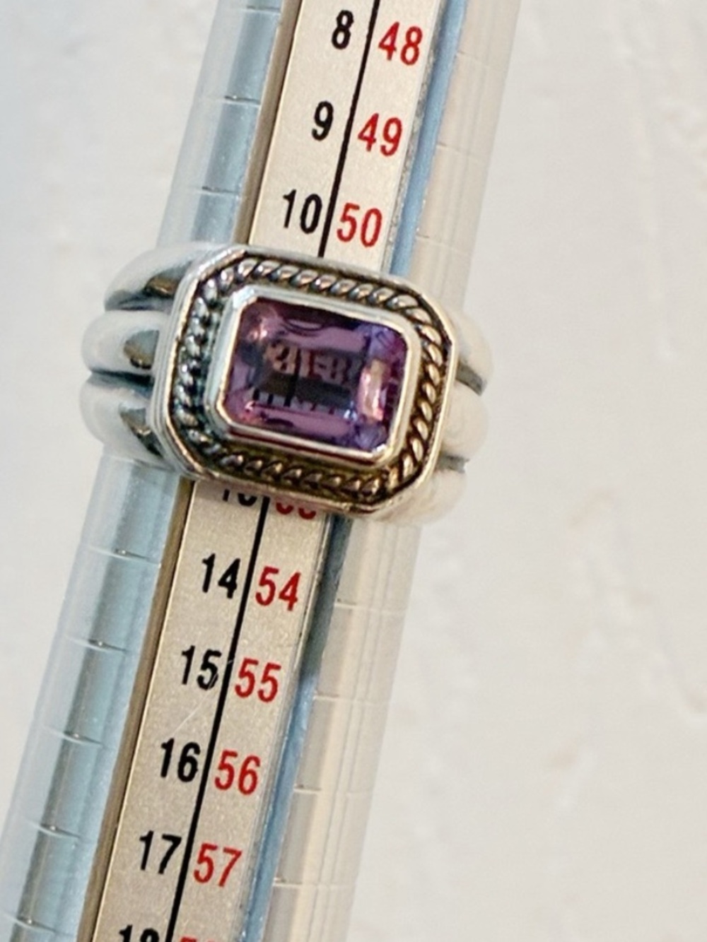 Sterling Silver Ring w/ Amethyst Stone